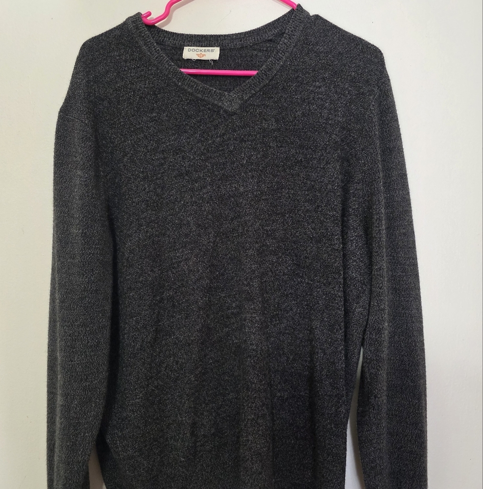 Dockers Gray V-Neck Sweater